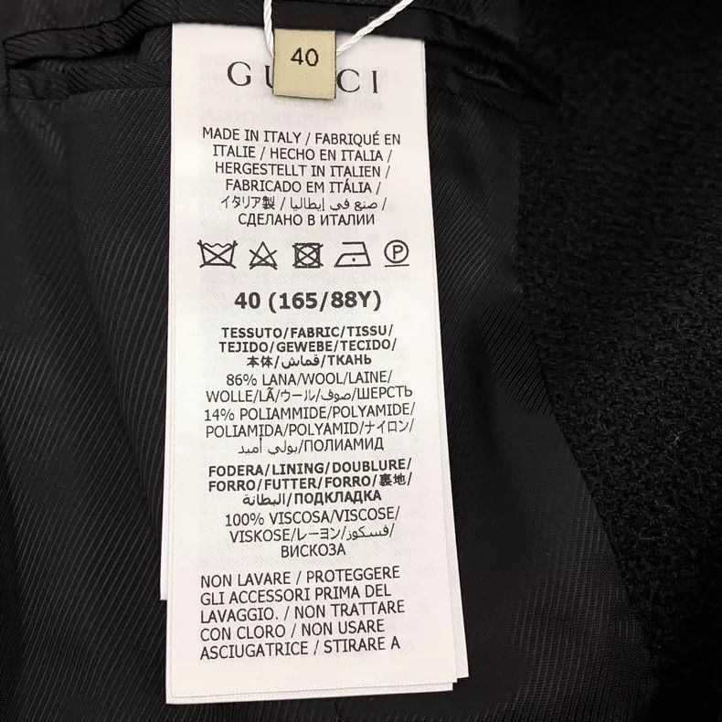 Gucci Gucci Black Wool Long Sleeve Jacket-yf Size US M / EU 48-50 / 2 - 7 Thumbnail