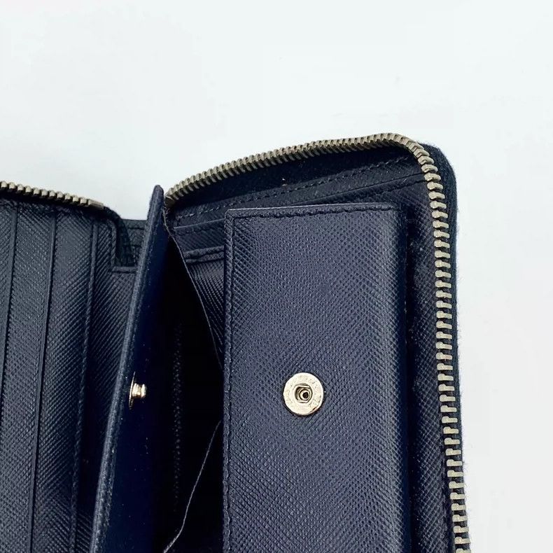 Prada Prada Blue Leather Long Wallet Clutch-yf Size ONE SIZE - 4 Thumbnail