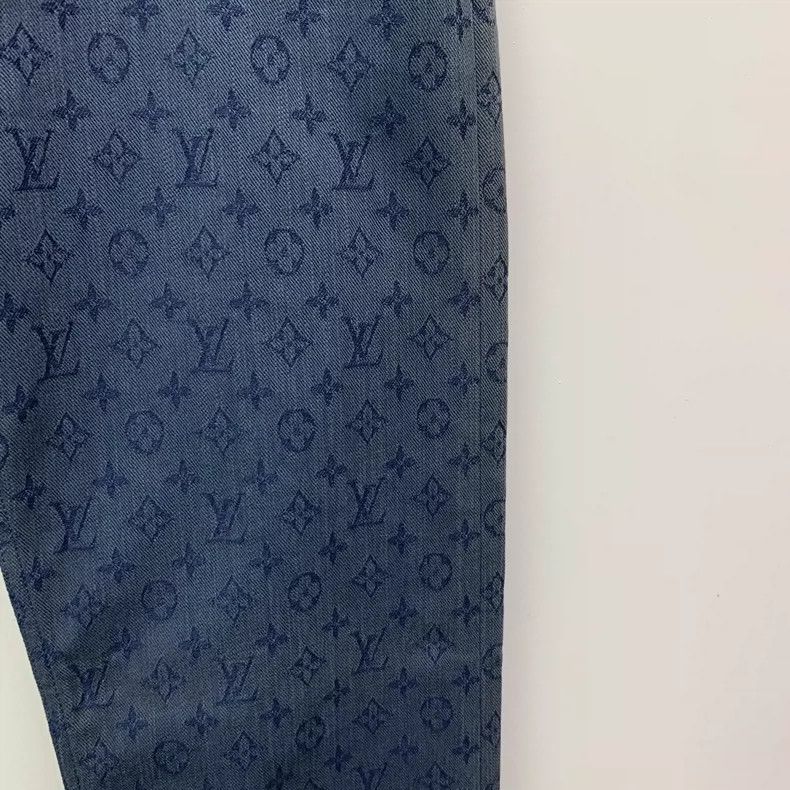 Louis Vuitton Louis Vuitton Blue Logo Pattern Casual Jeans-yf Size US 36 / EU 52 - 4 Thumbnail
