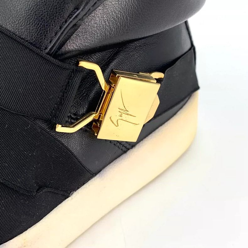Giuseppe Zanotti Giuseppe Zanotti Black Leather Sneakers with Buckles-yf Size US 5.5 / EU 38 - 6 Thumbnail