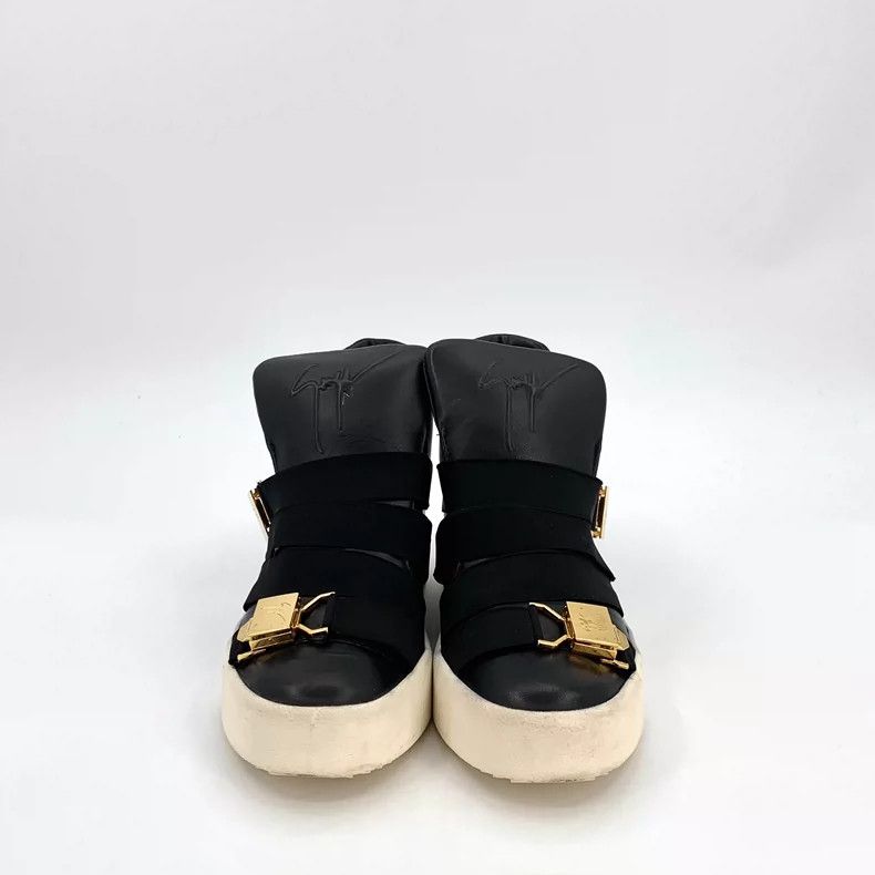 Giuseppe Zanotti Giuseppe Zanotti Black Leather Sneakers with Buckles-yf Size US 5.5 / EU 38 - 3 Thumbnail
