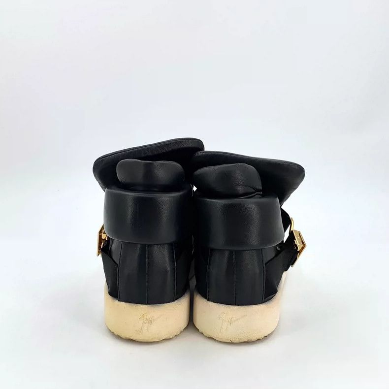 Giuseppe Zanotti Giuseppe Zanotti Black Leather Sneakers with Buckles-yf Size US 5.5 / EU 38 - 4 Thumbnail