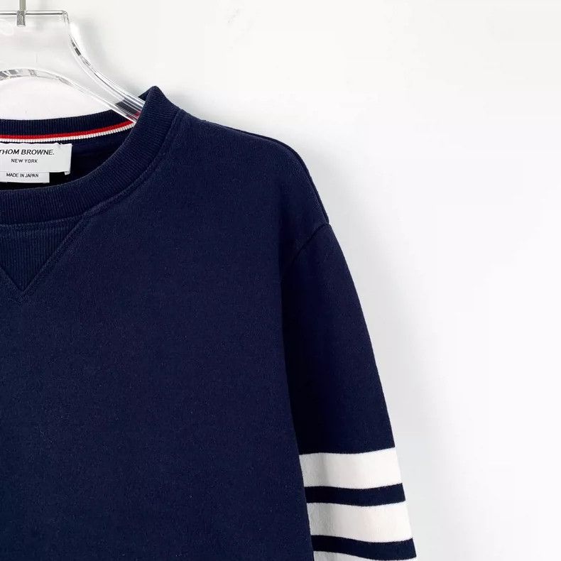 Thom Browne Thom Browne Long Sleeve Navy Sweatshirt-yf Size US L / EU 52-54 / 3 - 3 Thumbnail