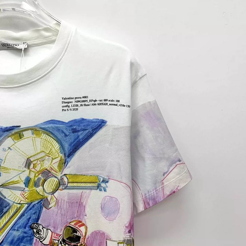 Valentino Valentino Astronaut Print Short Sleeve T-shirt-yf Size US S / EU 44-46 / 1 - 3 Thumbnail