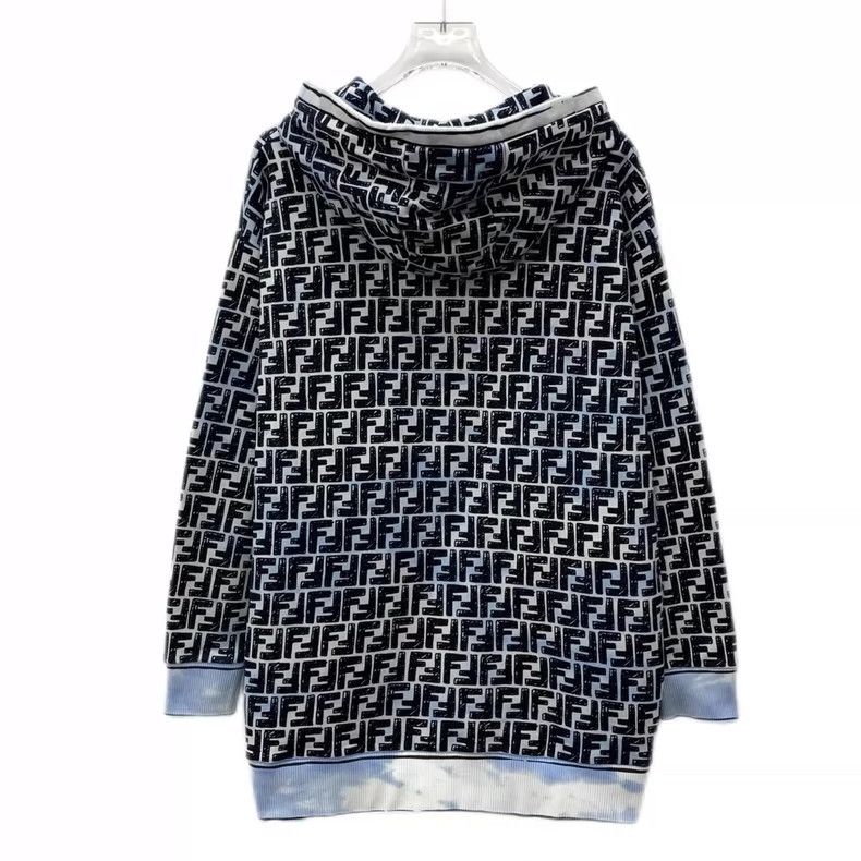 Fendi Fendi Blue Logo Hooded Long Sleeve Sweatshirt-yf Size US XS / EU 42 / 0 - 2 Thumbnail