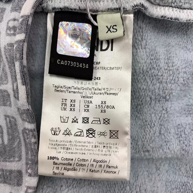 Fendi Fendi Blue Logo Hooded Long Sleeve Sweatshirt-yf Size US XS / EU 42 / 0 - 6 Thumbnail