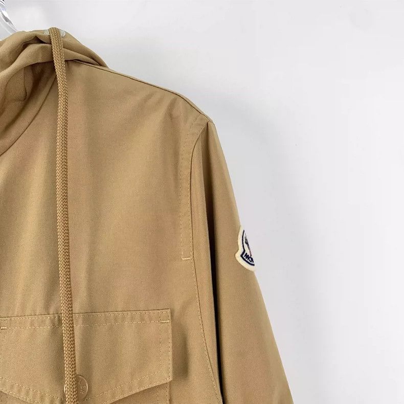Moncler Brown Hooded Drawstring Jacket with Pockets-yf Size US S / EU 44-46 / 1 - 3 Thumbnail