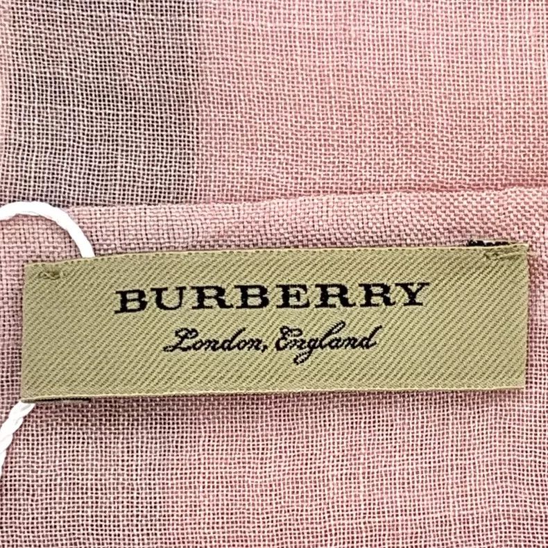 Burberry Burberry Pink Striped Cashmere Silk Scarf-yf Size ONE SIZE - 8 Thumbnail