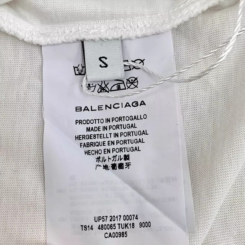 Balenciaga Balenciaga White Letter Embroidered Cotton T-shirt-yf Size US S / EU 44-46 / 1 - 7 Thumbnail
