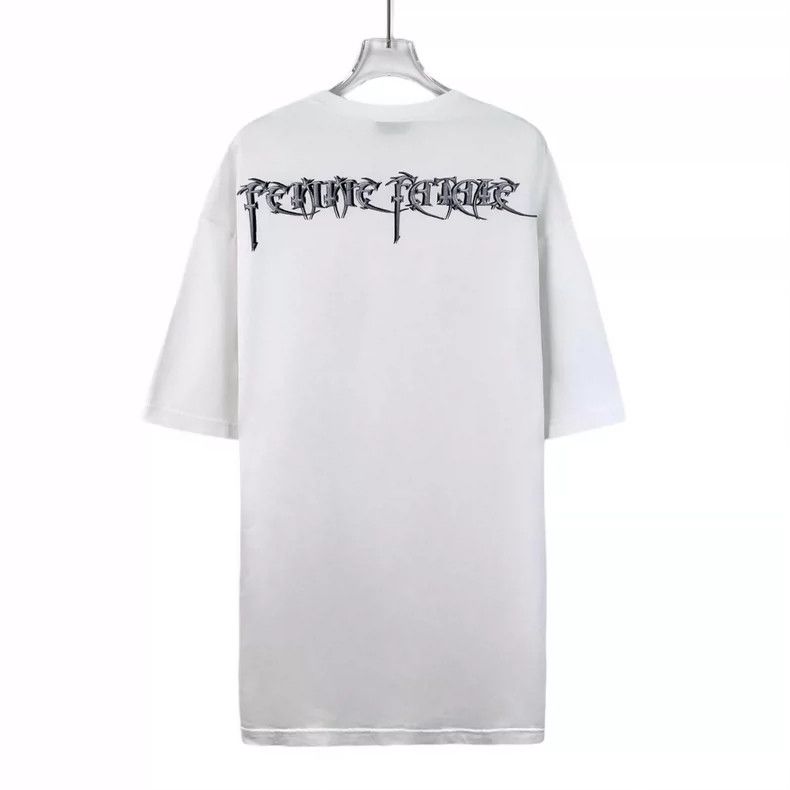 Balenciaga Balenciaga White Letter Embroidered Cotton T-shirt-yf Size US S / EU 44-46 / 1 - 2 Thumbnail