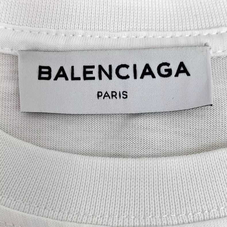 Balenciaga Balenciaga White Letter Embroidered Cotton T-shirt-yf Size US S / EU 44-46 / 1 - 6 Thumbnail