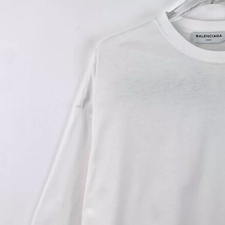 Balenciaga Balenciaga White Letter Embroidered Cotton T-shirt-yf Size US S / EU 44-46 / 1 - 3 Thumbnail