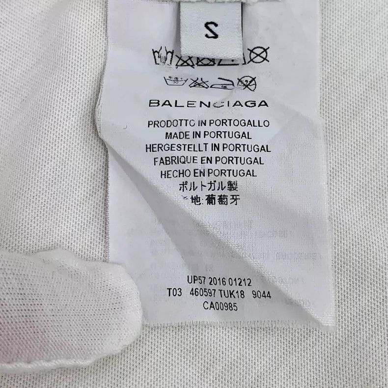 Balenciaga Balenciaga White Cotton Short Sleeve T-Shirt-yf Size US S / EU 44-46 / 1 - 7 Thumbnail