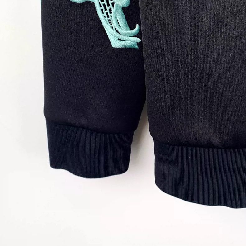 Versace Versace Black Logo Embroidered Long Sleeve Sweatshirt-yf Size US M / EU 48-50 / 2 - 4 Thumbnail