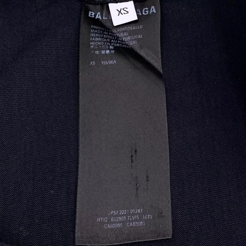 Balenciaga Balenciaga Black Logo Cotton Short Sleeve T-Shirt-yf Size US XS / EU 42 / 0 - 7 Thumbnail