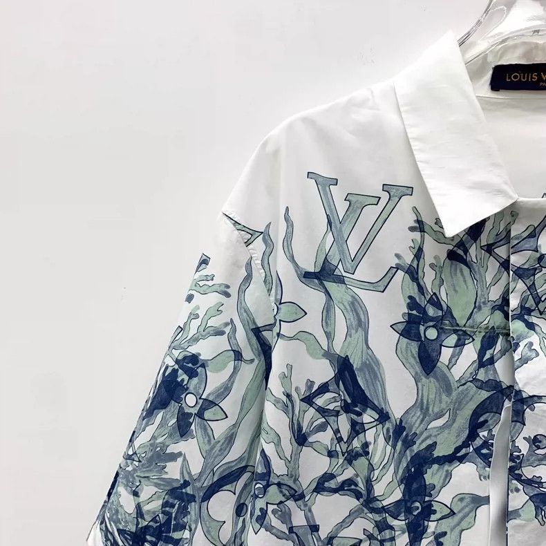 Louis Vuitton Louis Vuitton Blue Short Sleeve Shirt-yf Size US L / EU 52-54 / 3 - 3 Thumbnail