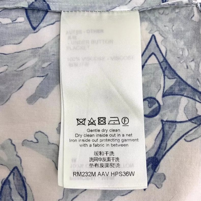 Louis Vuitton Louis Vuitton Blue Short Sleeve Shirt-yf Size US L / EU 52-54 / 3 - 6 Thumbnail