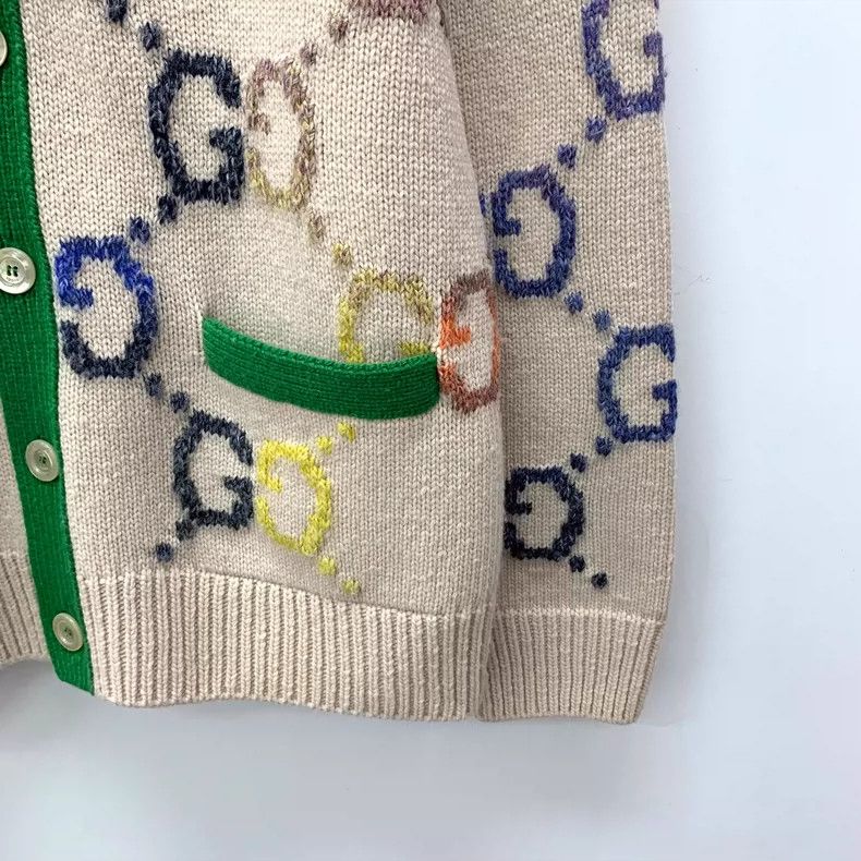 Gucci Gucci Multicolor Logo Long Sleeve Cardigan-yf Size US S / EU 44-46 / 1 - 4 Thumbnail