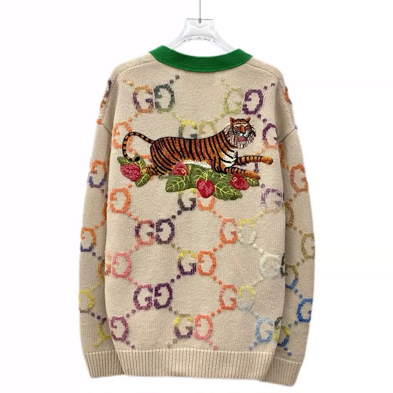 Gucci Gucci Multicolor Logo Long Sleeve Cardigan-yf Size US S / EU 44-46 / 1 - 2 Thumbnail