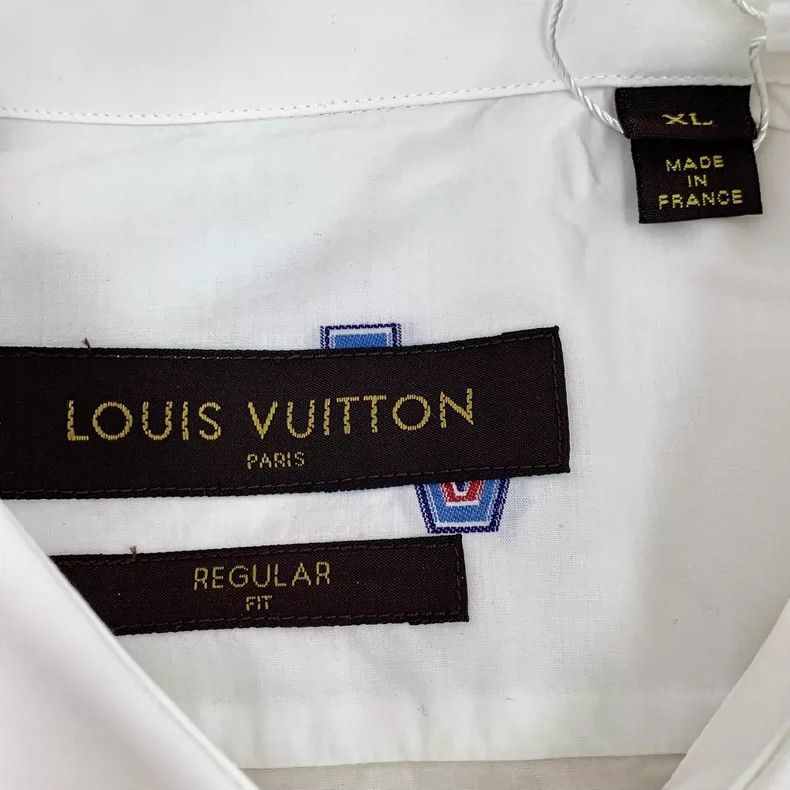 Louis Vuitton Louis Vuitton Embroidered Logo Long Sleeve Shirt-yf Size US XL / EU 56 / 4 - 5 Thumbnail