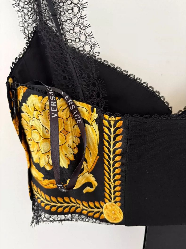 Versace Versace Baroque Print Silk Lace Top-yf Size US M / EU 48-50 / 2 - 5 Thumbnail