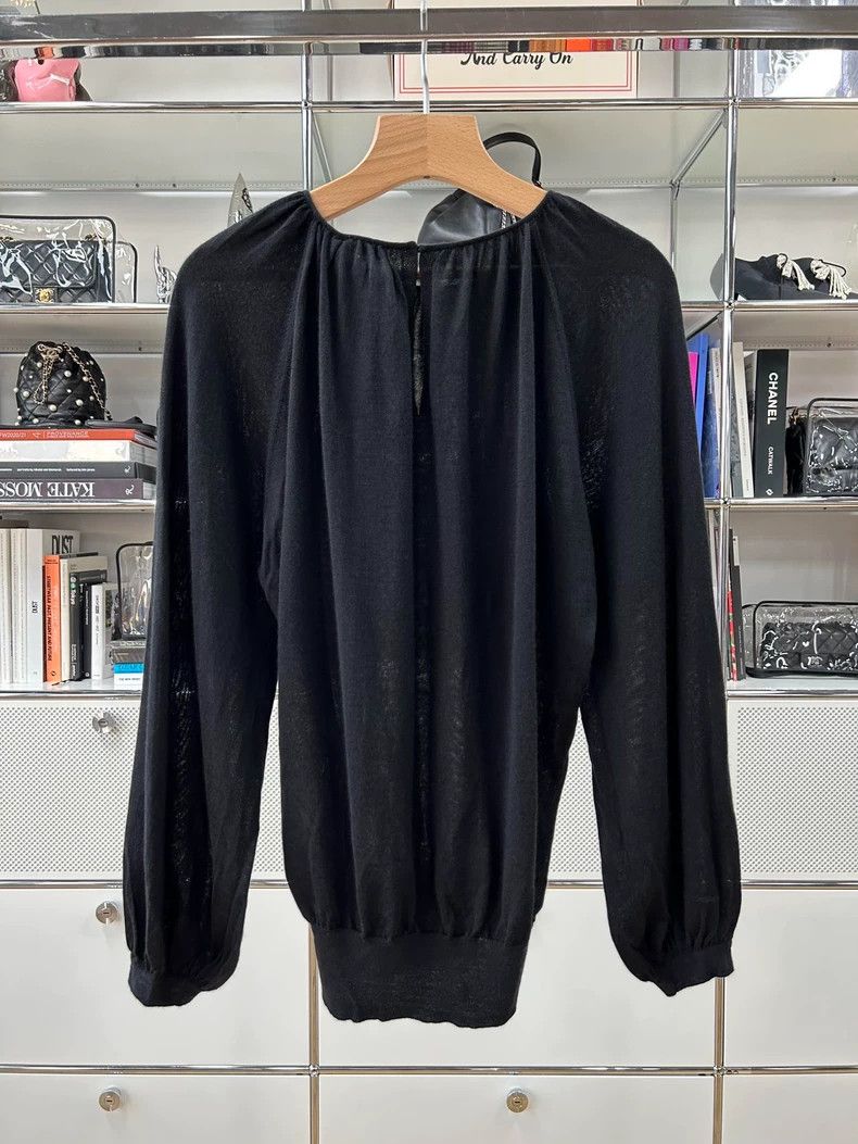 Tom Ford Tom Ford Black Knit Bubble Sleeve Top-yf Size US S / EU 44-46 / 1 - 4 Thumbnail