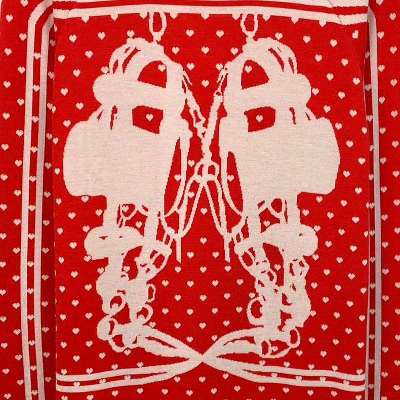 Hermes Hermes Red Pattern Cashmere Silk Dress-yf Size US 34 / EU 50 - 4 Thumbnail