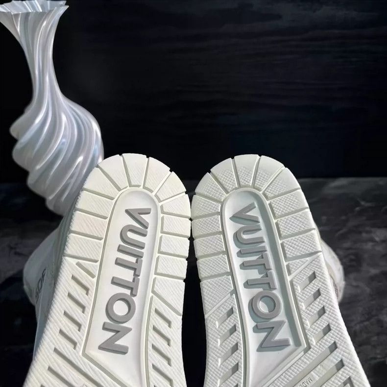 Louis Vuitton Lv High-Top Trainer Sneakers in Cream Color-yf Size US 9.5 / EU 42-43 - 6 Thumbnail