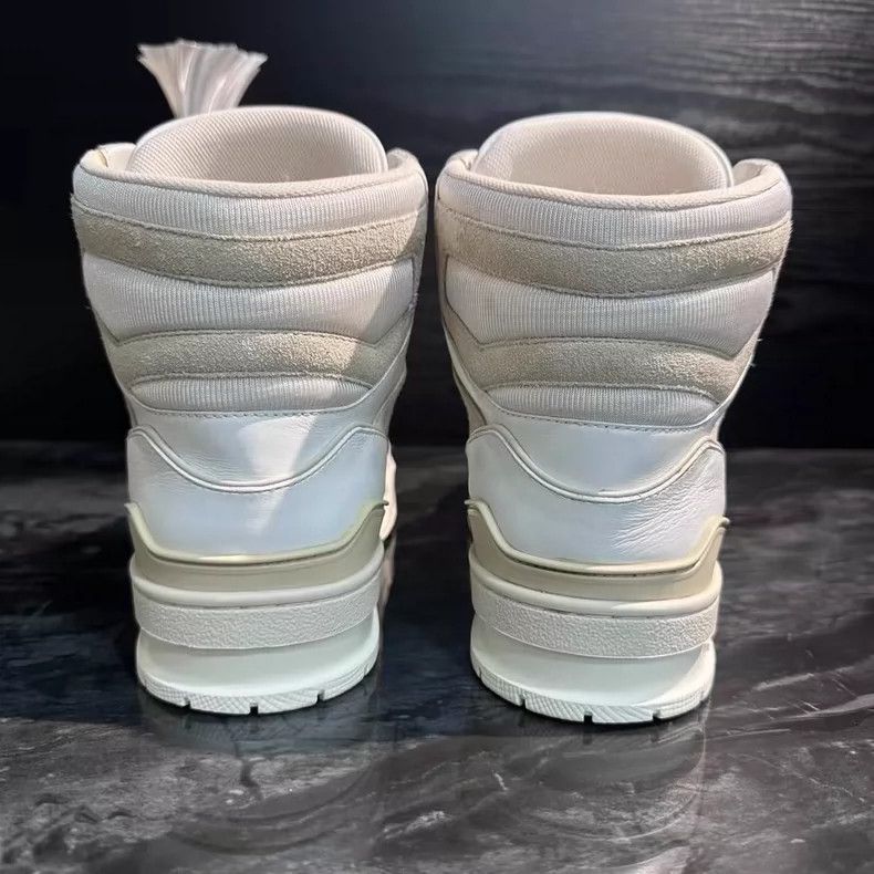 Louis Vuitton Lv High-Top Trainer Sneakers in Cream Color-yf Size US 9.5 / EU 42-43 - 4 Thumbnail