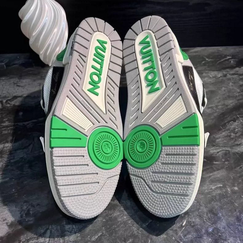 Louis Vuitton Black Green Velcro Trainer Sneakers-yf Size US 9 / EU 42 - 5 Thumbnail