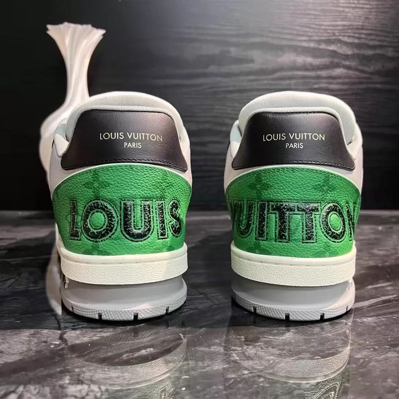 Louis Vuitton Black Green Velcro Trainer Sneakers-yf Size US 9 / EU 42 - 4 Thumbnail