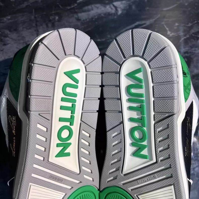 Louis Vuitton Black Green Velcro Trainer Sneakers-yf Size US 9 / EU 42 - 6 Thumbnail