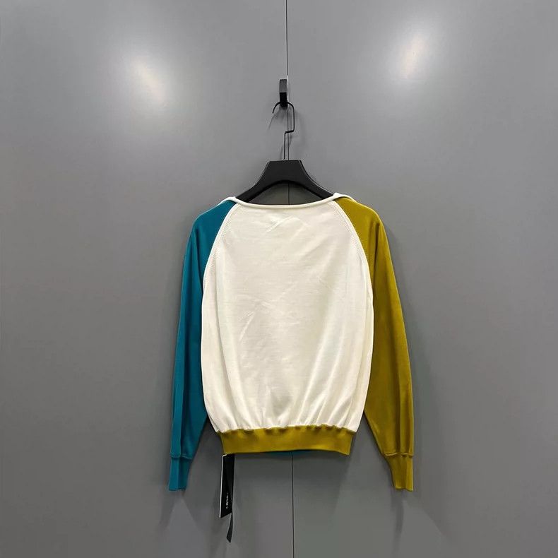 Hermes HERMES Color Block Knit Sweatshirt-yf Size US M / EU 48-50 / 2 - 2 Thumbnail