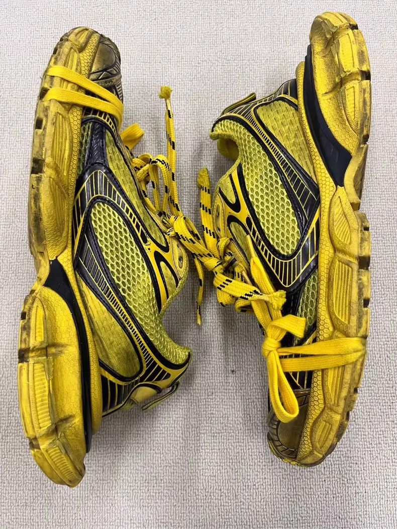 Balenciaga Balenciaga Low-top Lace-up Sneakers Vintage Yellow-yf Size US 11.5 / EU 44-45 - 6 Thumbnail