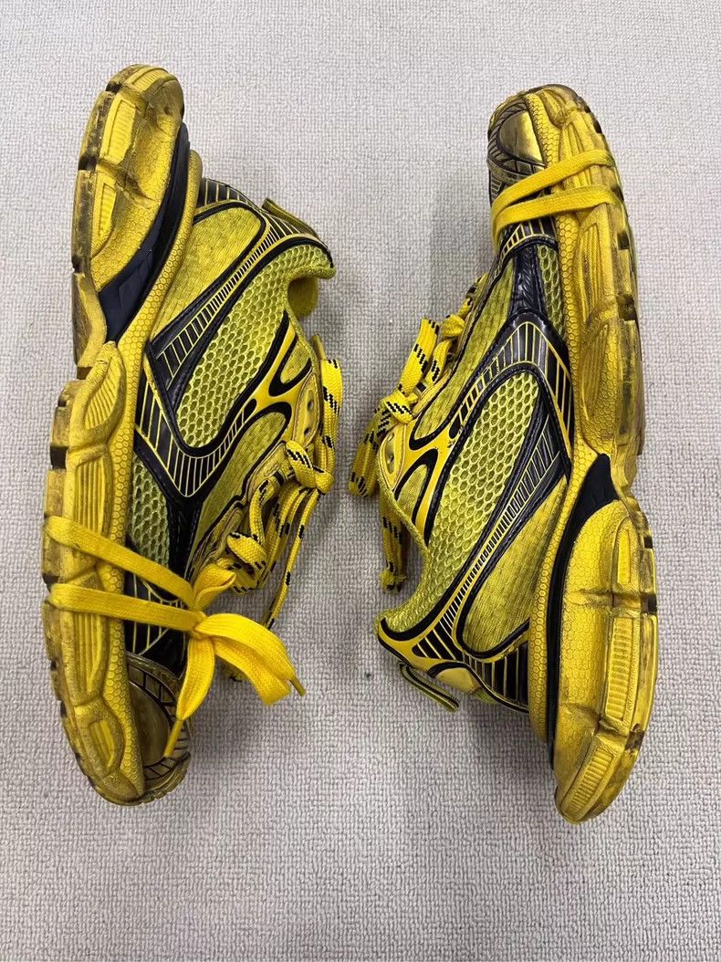 Balenciaga Balenciaga Low-top Lace-up Sneakers Vintage Yellow-yf Size US 11.5 / EU 44-45 - 3 Thumbnail