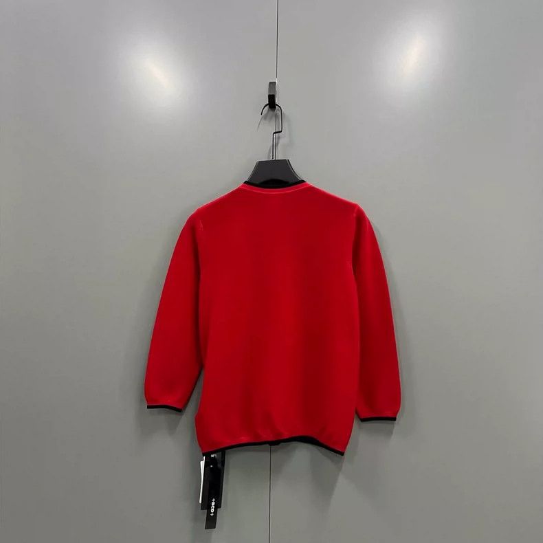 Hermes HERMES Red Knit Sweater with Round Neck-yf Size US M / EU 48-50 / 2 - 2 Thumbnail