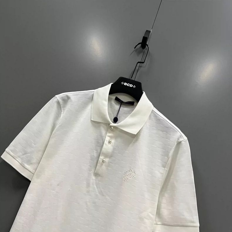Louis Vuitton Louis Vuitton Cream Checkered Polo Shirt XL-yf Size US XL / EU 56 / 4 - 2 Thumbnail