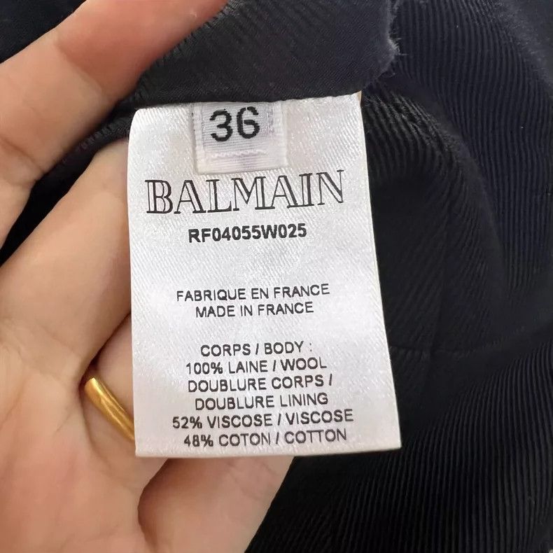 Balmain Balmain Black Double-Breasted Skirt Size 36-yf Size US 36 / EU 52 - 6 Thumbnail