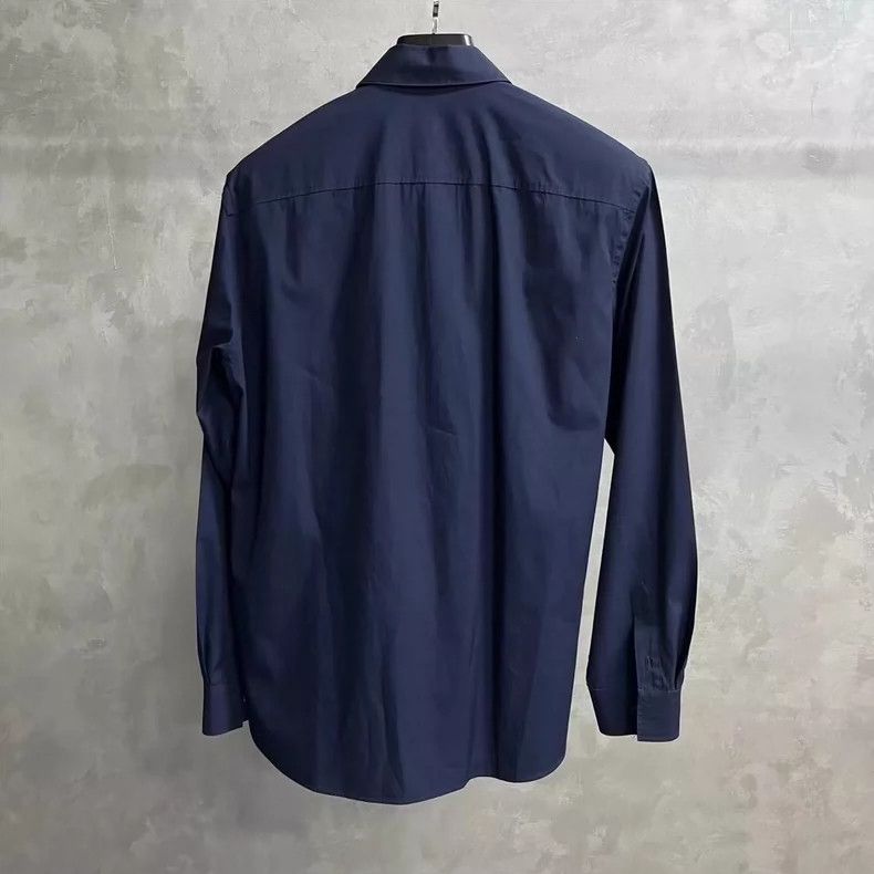 Burberry Burberry Navy Long Sleeve Cotton Shirt-yf Size US M / EU 48-50 / 2 - 2 Thumbnail