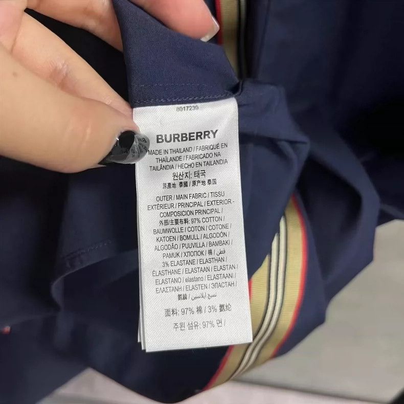 Burberry Burberry Navy Long Sleeve Cotton Shirt-yf Size US M / EU 48-50 / 2 - 5 Thumbnail