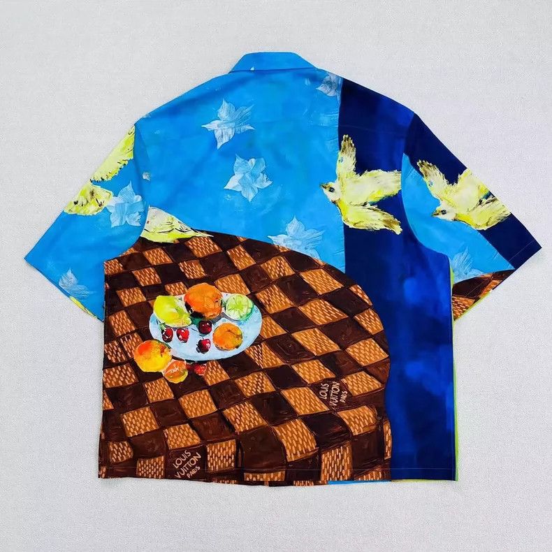Louis Vuitton Louis Vuitton Short Sleeve Painted Shirt-yf Size US L / EU 52-54 / 3 - 2 Thumbnail