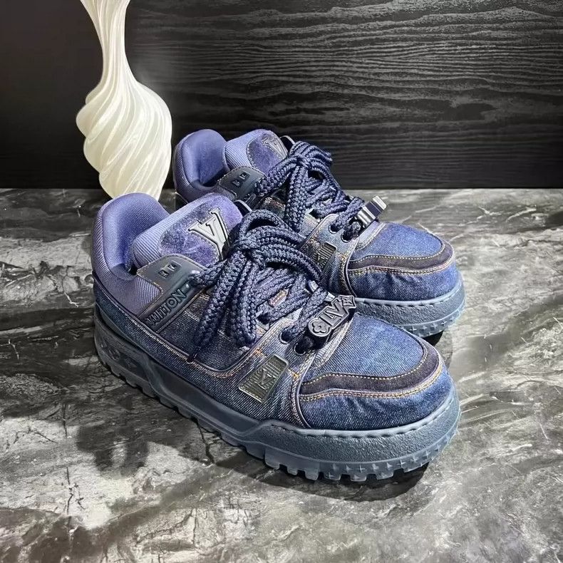Louis Vuitton Denim Trainer Max Casual Shoes for Men-yf Size US 8.5 / EU 41-42 - 3 Thumbnail