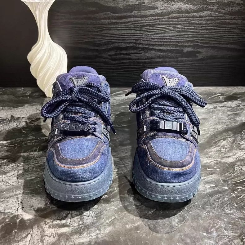 Louis Vuitton Denim Trainer Max Casual Shoes for Men-yf Size US 8.5 / EU 41-42 - 2 Thumbnail