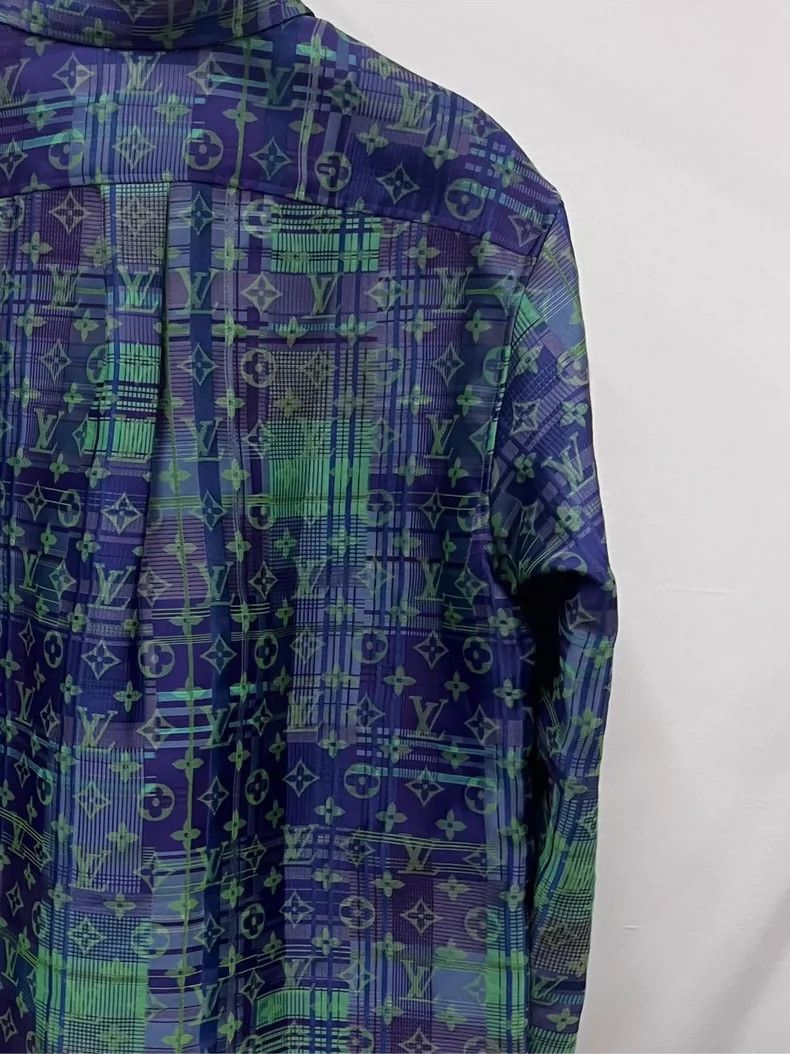 Louis Vuitton Louis Vuitton Neon Check Long Sleeve Shirt-yf Size US M / EU 48-50 / 2 - 4 Thumbnail