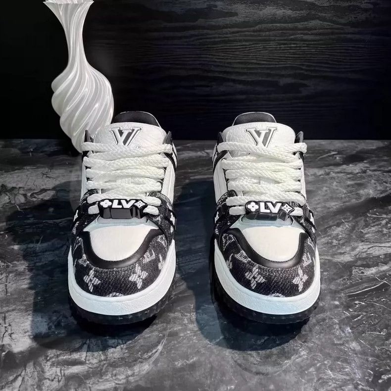 Louis Vuitton Black and White Casual Trainer Shoes Max-yf Size US 8 / EU 41 - 2 Thumbnail