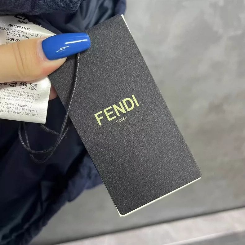 Fendi Fendi Blue Logo Hooded Jacket-yf Size US M / EU 48-50 / 2 - 5 Thumbnail