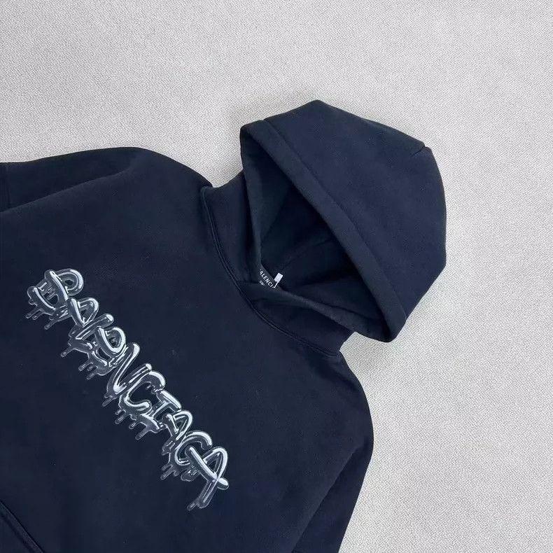 Balenciaga Balenciaga Drippy Logo Hoodie Size One-yf Size US L / EU 52-54 / 3 - 3 Thumbnail