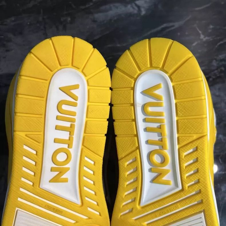 Louis Vuitton White and Yellow Trainer Sneakers-yf Size US 8 / EU 41 - 6 Thumbnail