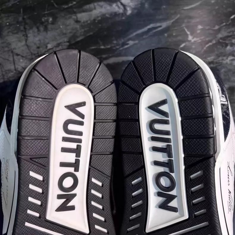 Louis Vuitton Black and White Velcro Trainer Sneakers-yf Size US 10.5 / EU 43-44 - 6 Thumbnail