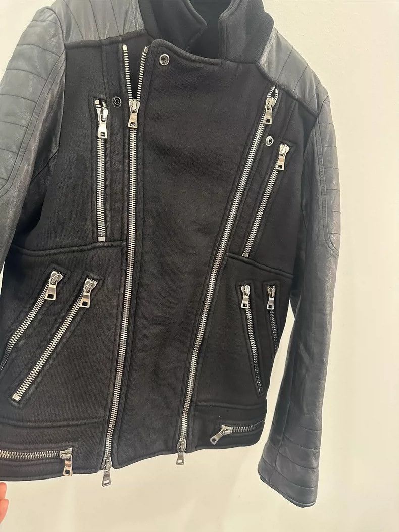 Balmain Balmain Black Zip Motorcycle Leather Jacket-yf Size US M / EU 48-50 / 2 - 4 Thumbnail